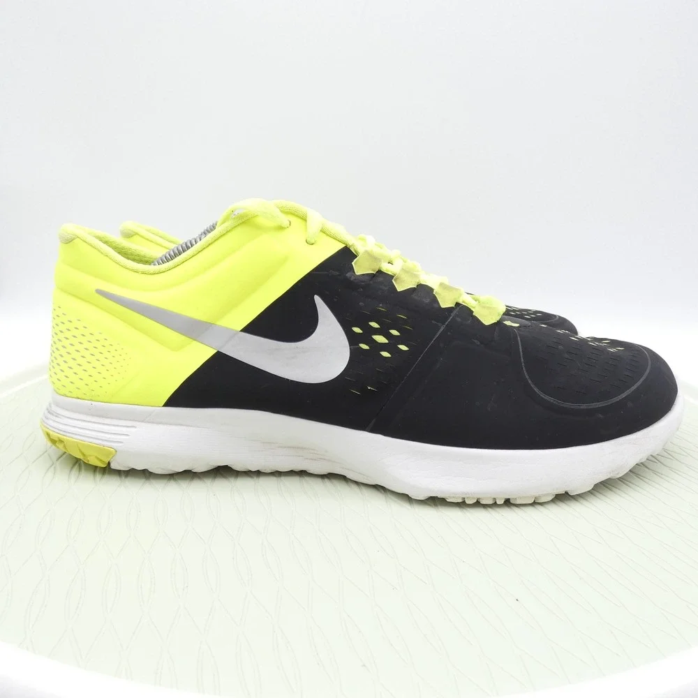 Nike Lunar Dominate Mens Training Shoes Black Volt Yellow 615972-003 Size 11